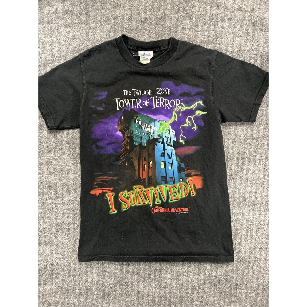 Vintage 2000s Disney California Adventure Tower of Terror Tee Adult Small